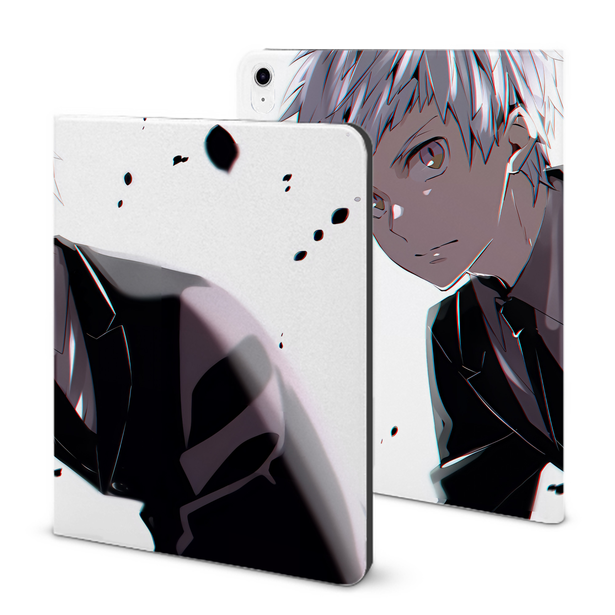 （画像用） 文豪ストレイドッグス Bungo Stray Dogs IPad ケース ブック型 PUレザー TPU 耐衝撃 軽量 薄型 ペン収納なし 全面保護 IPad 各モデル対応